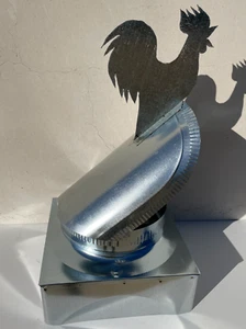 FUMAIOLO,COMIGNOLO GIREVOLE GALLO CON GALLETTO ZINCATO PER CANNA FUMARIA - Imagen 1 de 3