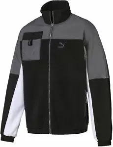 PUMA Men's XTG Trail Woven FZ Jacket Black White Grey Large - Picture 1 of 2