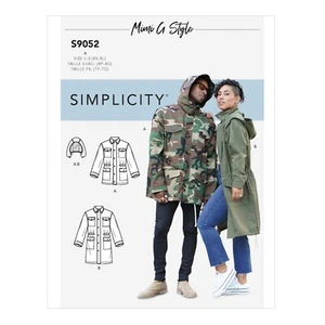 Simplicity 9052 MISSES MEN'S TEEN'S JACKET Sewing Pattern Sizes XS-XL - Picture 1 of 13