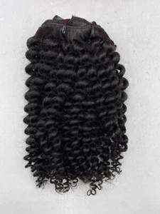 Clip in Hair Extensions Real Human Hair 12” 120g 7pcs Afro Kinky-Curly - Picture 1 of 8
