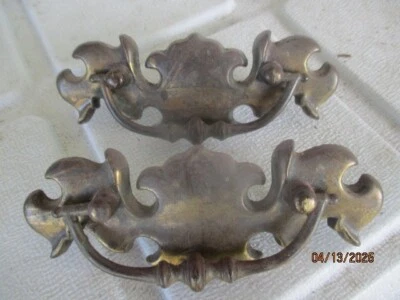 Tirador de 2 cajones de acero vintage BPC-2387-3 Foto 1 de 3