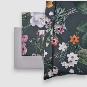 Lenzuola-copriletto Matrimoniali MIRABELLO Flamish bouquet antracite - Foto 1 di 2