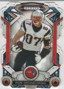 ROB GRONKOWSKI New England Patriots Football 2014 Topps Strata DIE-CUT INSERT! - Bild 1 von 2
