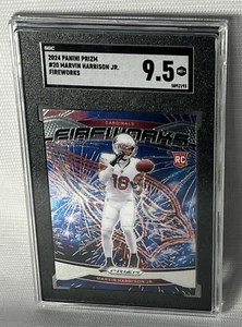 2024 Panini Prizm  #20 Marvin Harrison Jr  Fireworks  Arizona SGC 9.5 MT+ . PSA - Picture 1 of 2