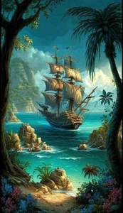 PLAQUE MÉTAL bateau navire voilier 30 X 20 CM - Imagen 1 de 4