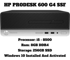 HP ProDesk 600 G4 SFF - Core i5 8500 8GB DDR4 RAM 256GB SSD Win 10 Desktop PC