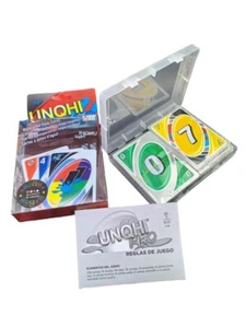 UNO Card Game H2O Splash Waterproof Clear PVC No 1 Family Fun Playing Card Game - Picture 1 of 4