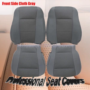 For 2015-2020 Ford F150 XLT Driver+Passenger Bottom-Top Seat Cover Gray Cloth - Picture 1 of 131