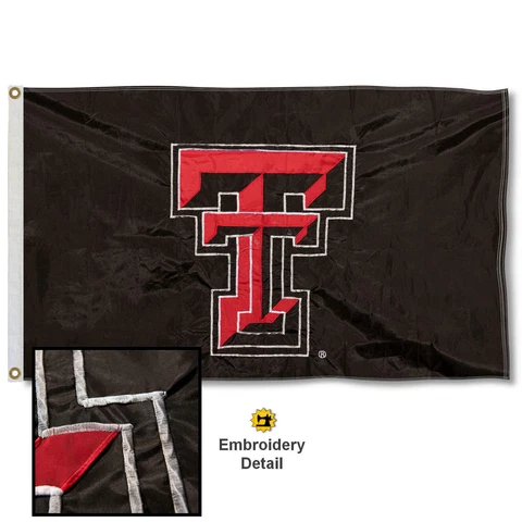 Texas Tech University Embroidered and Appliqued Nylon Flag Cover