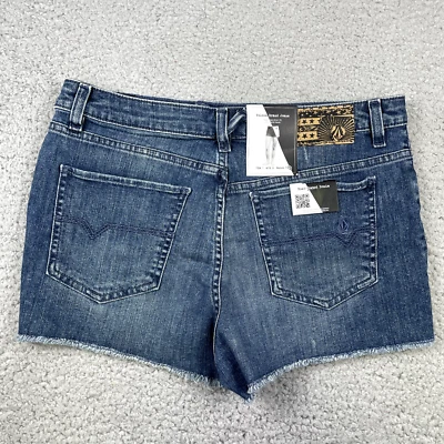 Volcom High Rise Jean Shorts Distressed Cut Off Denim Womens 9 Waist 29 NWT - Image 1 of 4