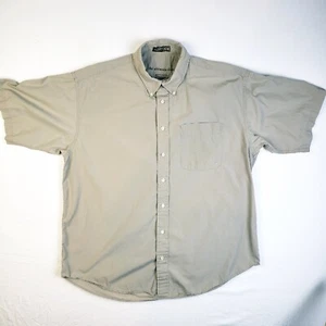 Haggar Generations Casual Shirt Men's XL Taupe Work Preppy School Utility Basic - Picture 1 of 8