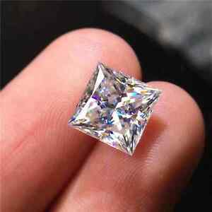 Lab Created Princess Cut Moissanite Stone Square Loose Stone 1.00 Ct To 6.00 Ct