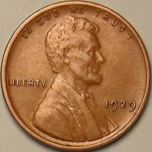 1929 P - Lincoln Wheat Penny - G/VG - Picture 1 of 2