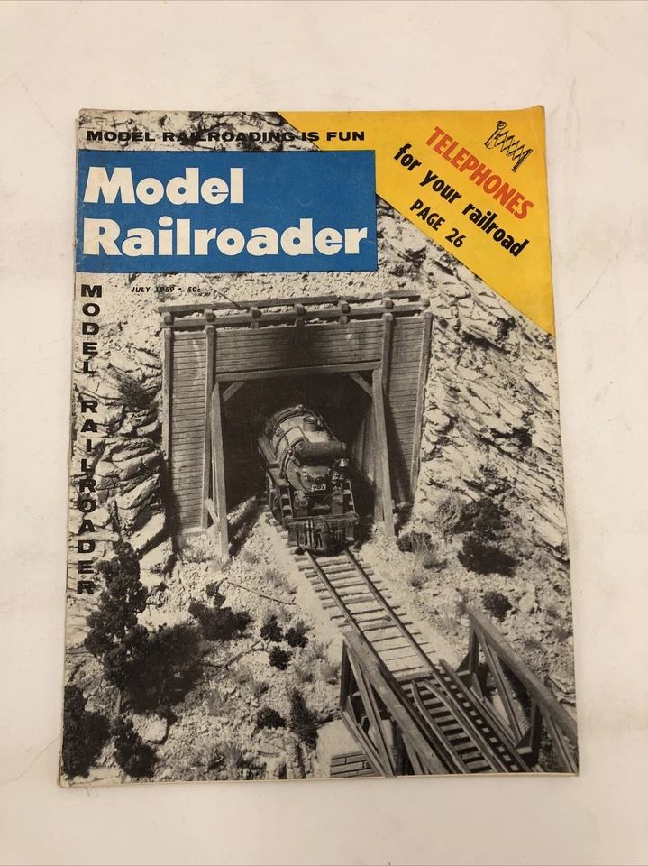 Revista de modelismo ferroviario vintage - julio de 1959 - miniatura para aficionados al tren Foto 1 de 4