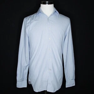 Men's Todd Snyder Long Sleeve Striped Button Up 2- Ply Cotton Shirt Sz 15 34/35 - Picture 1 of 7