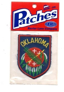 Oklahoma Dream Catcher Vintage Travel Souvenir Patch - Blue, New - Free Shipping - Picture 1 of 1