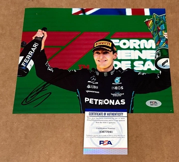 GEORGE RUSSELL SIGNED FORMULA I MERCEDES DRIVER 8X10 PHOTO PSA CERT AUTHENTIC #3 - Image 1 of 1