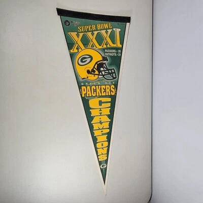 Green Bay Packers Banderín Super Bowl XXXI Campeones WinCraft 12"x30" Fieltro NFL Foto 1 de 4
