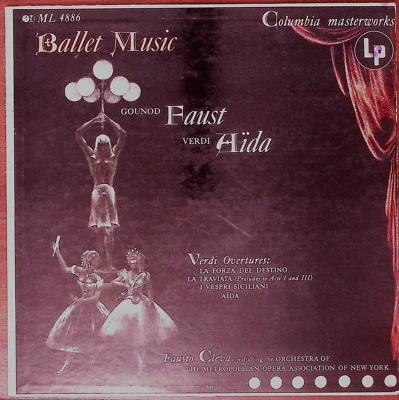 FAUSTO CLEVA BALLET MUSIC GOUNOD FAUST VERDI AIDA COLUMBIA  VINYL LP 211-91 - Image 1 of 4