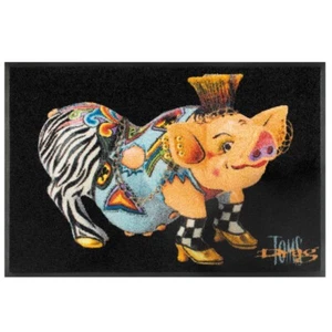 TOMS DRAG ART "TAPPETINO VIVIENNE" MAIALINO - WASH&DRY - 75x50 CM - Foto 1 di 1