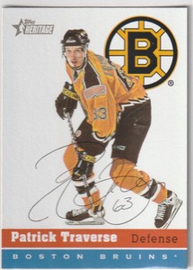 2000 2001 Topps Heritage Boston Bruins  Patrick Traverse # 206