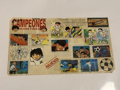 CAPTAIN TSUBASA BUBBLE GUM NUEVO CHICLE CAMPEONES OLIVER Y BENJI STICKER ALBUM  - Image 1 of 4