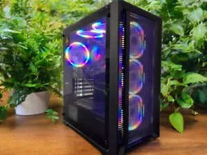 Gaming PC RGB Desktop Computer i7 32GB 1TB SSD 3TB RTX 3050 WIFI WIN10 PRO - Picture 1 of 8