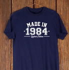 Made In 1984 T-Shirt - Novelty 40th Birthday Gift, 40th Birthday T-Shirt