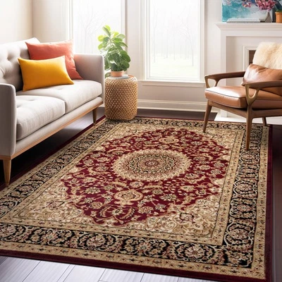Rugshop Area Rugs Traditional Oriental Medallion Rug Kitchen Rug Dining Room Rug - Image 1 of 2