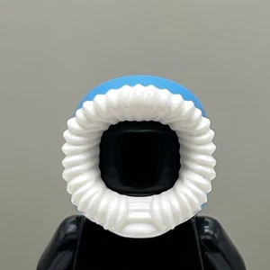 Lego Mini Figure Headgear Ushanka Hat with Molded White Fur Lining Pattern - Picture 1 of 2
