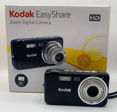 Kodak EasyShare V1233 12.0MP Digital Camera - Black + OVP + Vollständig - Bild 1 von 4