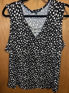 Free Rose Womens Blouse Sleeveless Sleeve V Neck Pullover Size XLarge - Picture 1 of 2