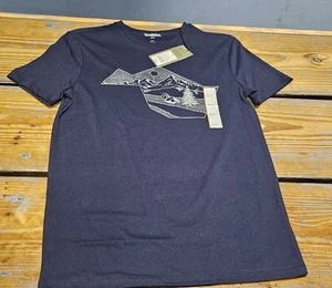 Goodfellow Mens T Shirt Size Small Standard Fit Nature Logo Short Sleeve Blue - Picture 1 of 8