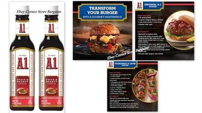 2 Botellas de A.1. Salsa de carne "gruesa y abundante" ENVÍO GRATUITO Foto 1 de 4