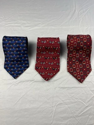 Tommy Hilfiger 100% Italian Silk Men’s Neck Tie Made In USA Lot of 3 Foto 1 de 4