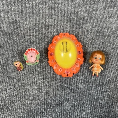 Lote de 2 anillos de joyería Lucky Locket Kiddles 1966 1967 Mattel flores raras vintage Foto 1 de 4