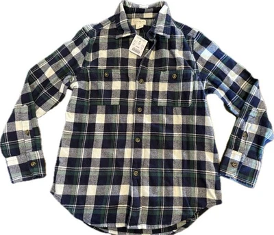 Crew Cuts J. Crew Plaid Shirt Boys Size 8 Button Down Top Blue Green Stripes NWT - Image 1 of 4