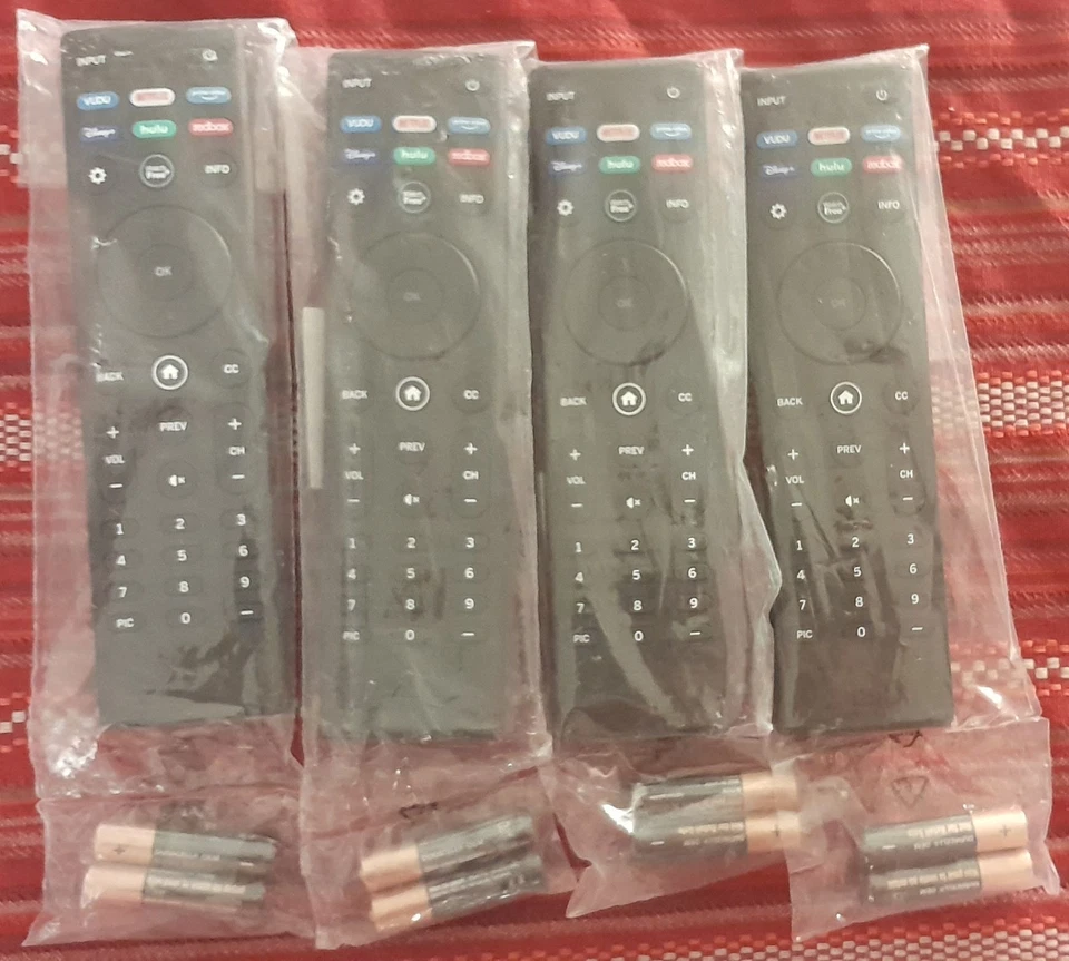 Original Vizio Tv remotes 4 lot & batteries XRT140 P65Q9-H1 P75Q9-H1 M507Q7-H1 - Image 1 of 1