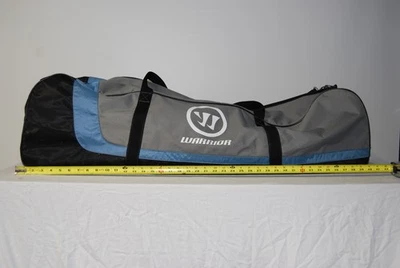 Bolsa de equipo de lona Warrior Lacrosse de béisbol hockey gris negra grande 40" de largo Foto 1 de 2