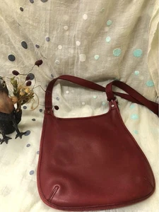 Coach K1D-9135 rot Leder Schultertasche 90er alt Coach Handtasche Vintage gebraucht rar - Bild 1 von 10