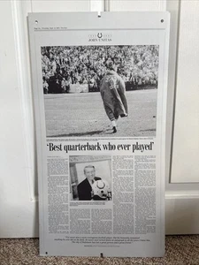 BALTIMORE COLTS SUNPAPER PRINTING PLATE "Best Quarterback Who Ever Playe" UNITAS - Picture 1 of 7