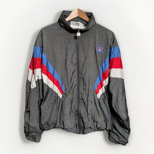 Giacca a vento Givenchy Track uomo L blu grigio foderata colorblock con fondo