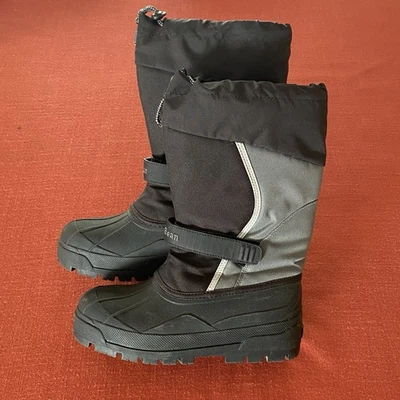 L.L. Bean Northwoods Invierno Botas de Nieve Gris Grafito Negro Aislado Niños Talla 6 Foto 1 de 4
