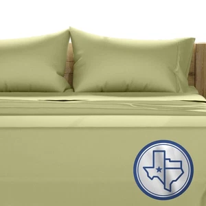 Set lenzuola queen size TEXAS LINEN CO. 100% cotone egiziano - 1000 fili... - Foto 1 di 9