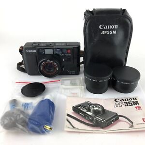Canon AF35M Sure Shot 35mm Film Camera Autoboy Telephoto & Wide Angle Lens f/2.8
