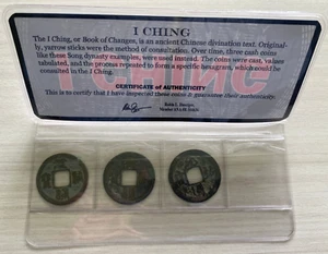 I Ching Ancient Chinese Three Cash Coins Song Dynasty COA & Album Included - Picture 1 of 4