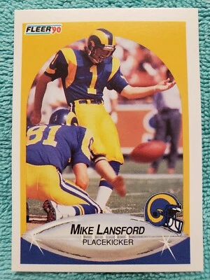 1990 FLEER MIKE LANSFORD #41 LOS ANGELES RAMS - Image 1 of 4