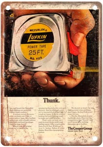 Vintage 1973 LUFKIN TAPE MEASURE Ad Reproduction Metal Sign Z330 - Picture 1 of 1