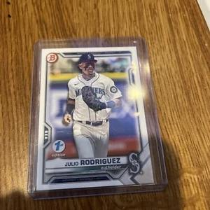 Julio Rodriguez 2021 Bowman Draft Chrome Refractor Prospect Mariners #BDC-145 - Bild 1 von 2
