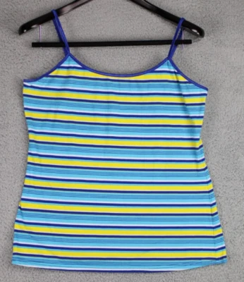 Bobbie Brooks Tank Top Women's Size 1X Yellow Blue Multicolor Spaghetti Straps - Image 1 of 4